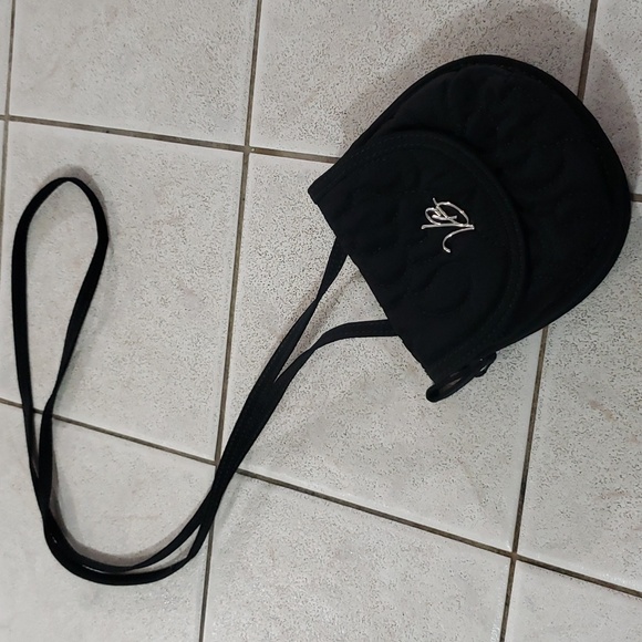 Vera Bradley VB Black Small Crossbody Purse Bag Wallet Zipper Flap - Picture 3 of 13